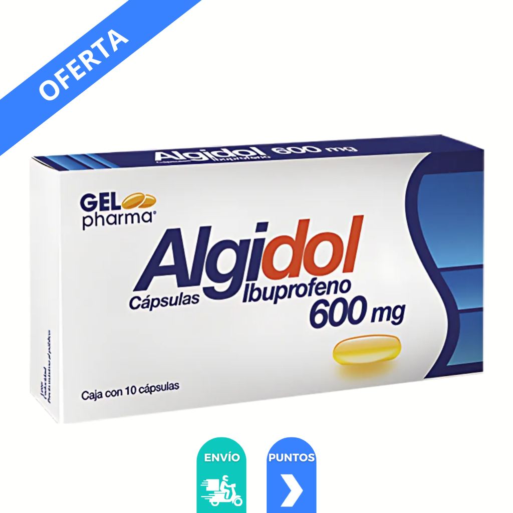 IBUPROFENO 600 MG C/10 CAP ALGIDOL LAB GELPHARMA
