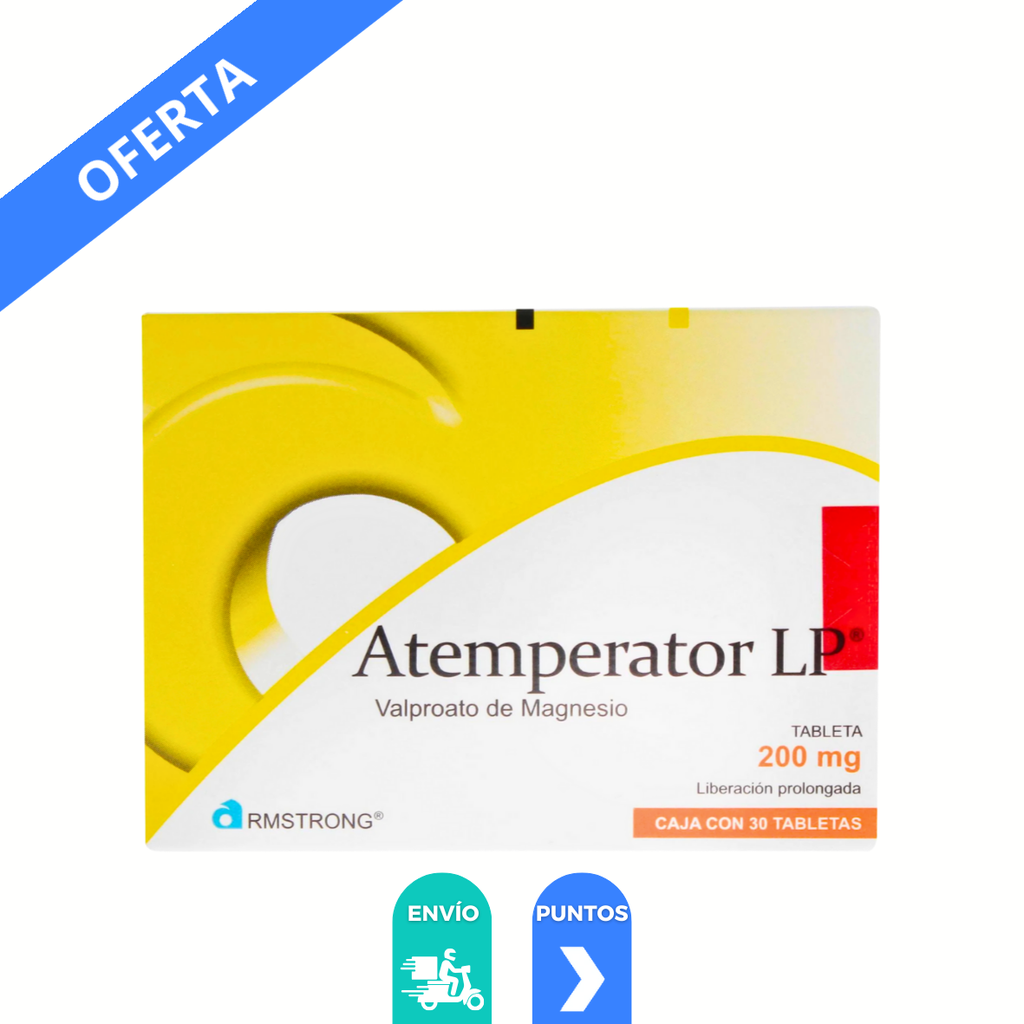 ATEMPERATOR LP 200 MG C/30 TAB LP VALPROATO DE MAGNESIO LAB ARMSTRONG