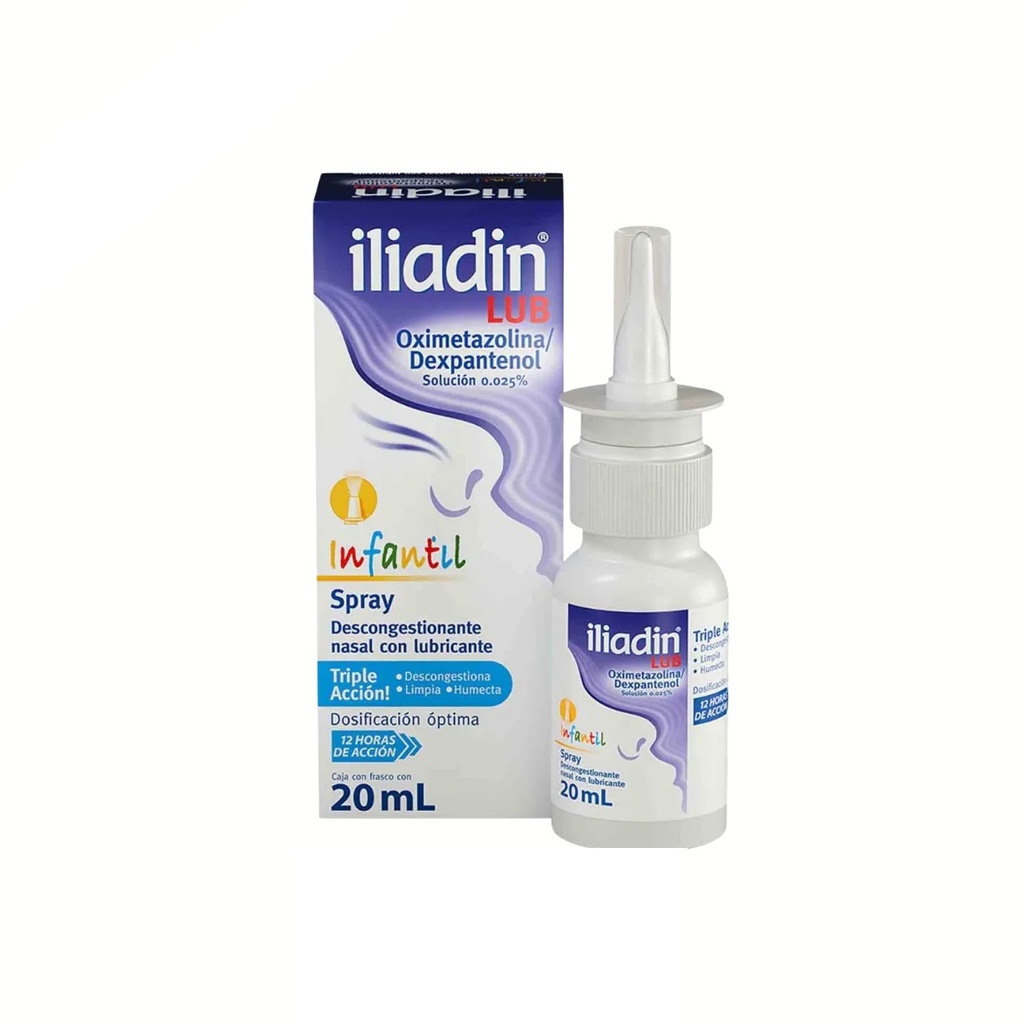 ILIADIN LUB INFANTIL SOL NASAL 0.025% SPRAY C/20 ML OXIMETAZOLINA DEXPANTHENOL LAB P&G