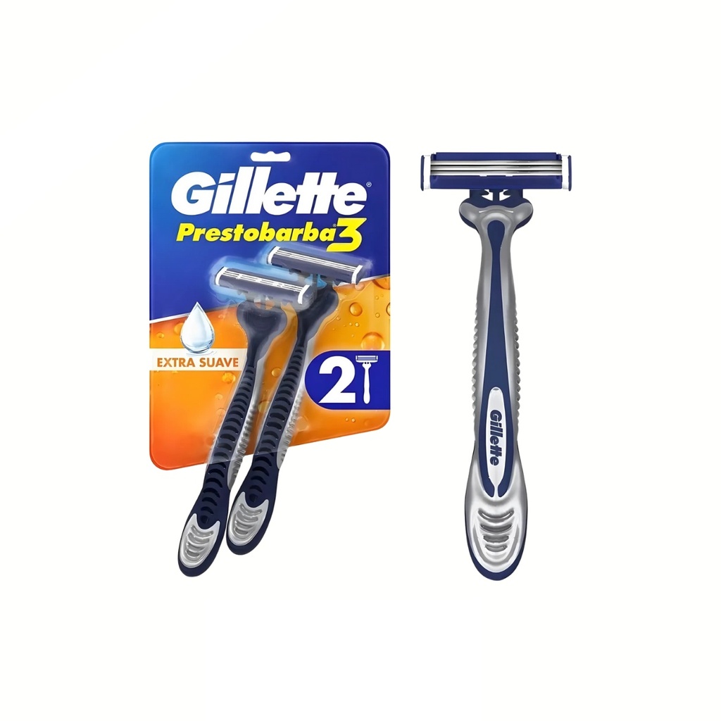 RASTRILLO GILLETTE PRESTOBARBA EXTRA SUAVE C/1 PAR P&G