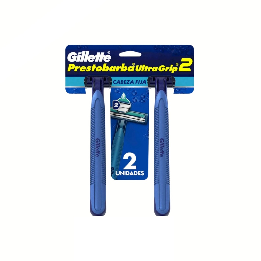 RASTRILLO GILLETTE PRESTOBARBA ULTRAGRIP2 C/1 PAR P&G