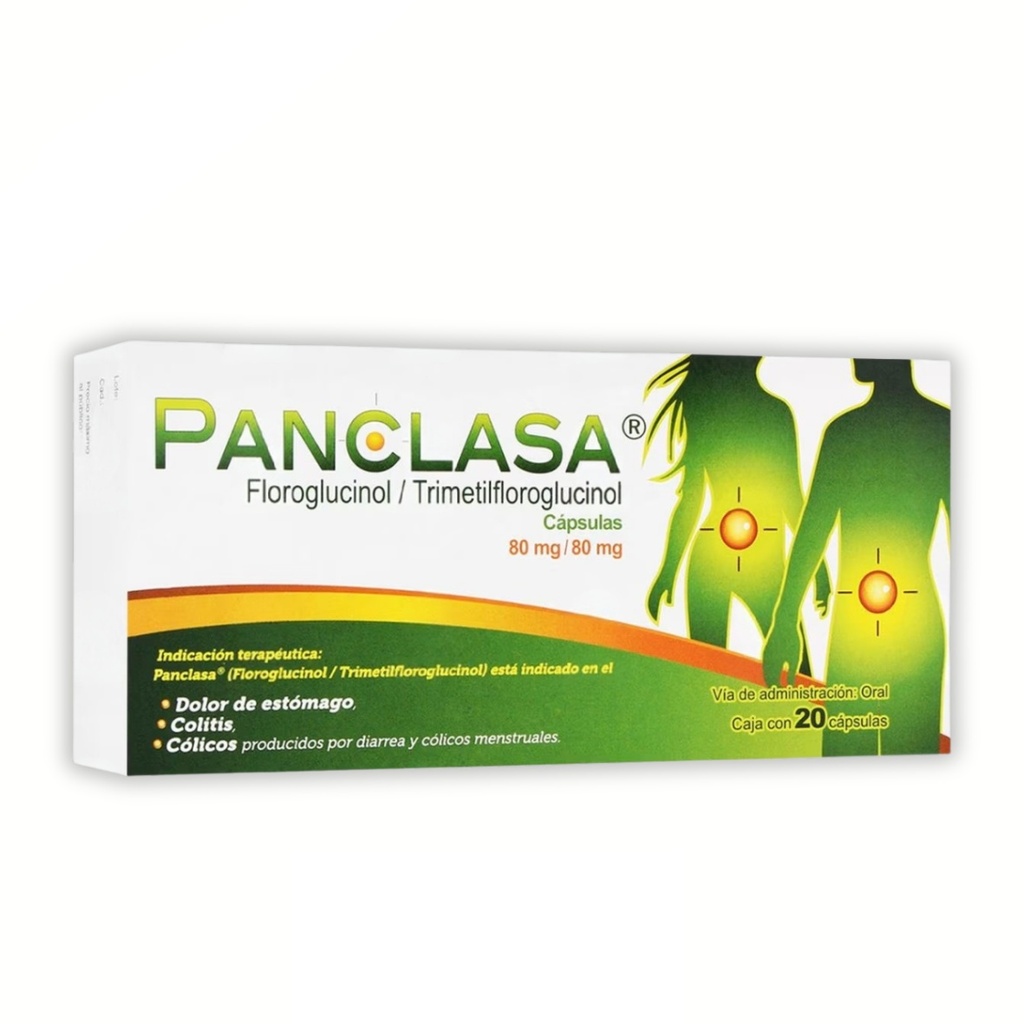 PANCLASA 80/80 MG C/20 CAP FLOROGLUCINOL TRIMETILFLOROGLUCINOL LAB TECNOFARMA