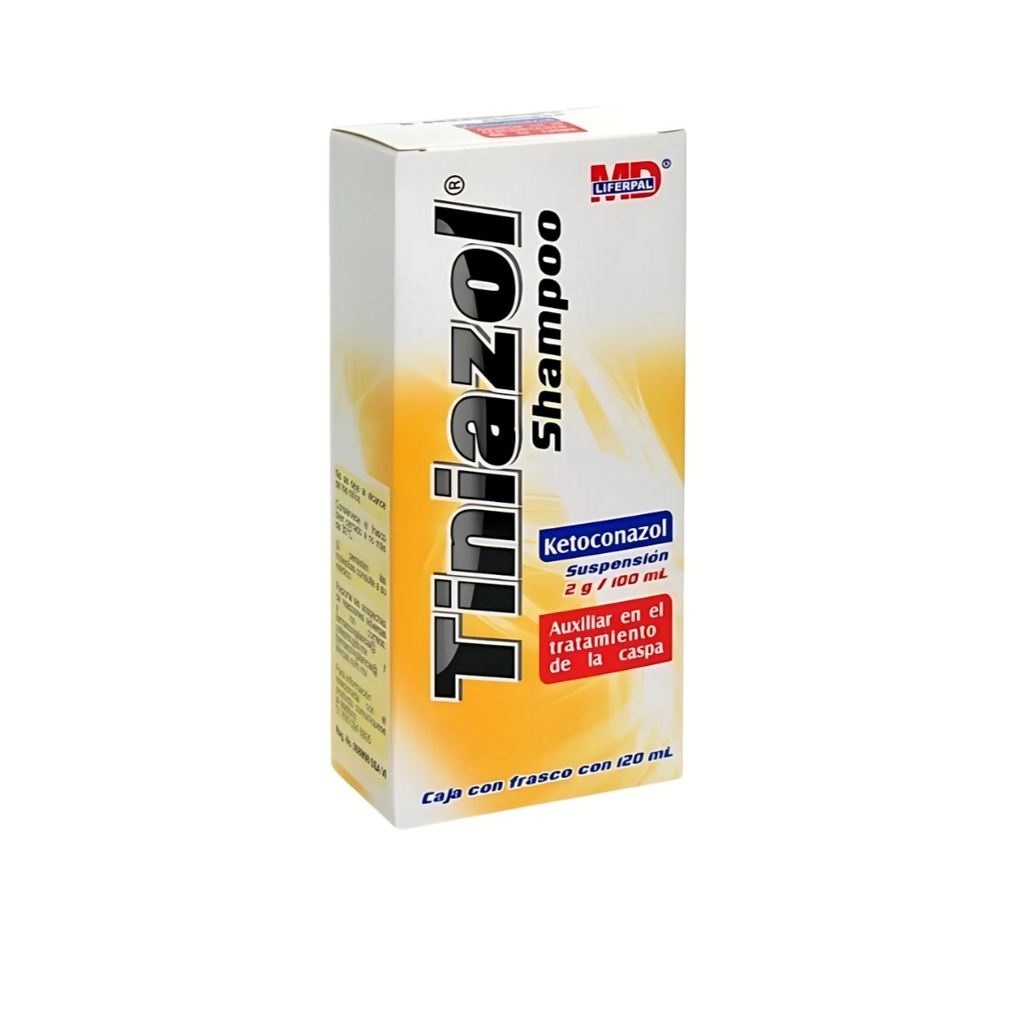 KETOCONAZOL SUSP 2 G/100 ML FCO C/120 ML TINIAZOL SHAMPOO AUXILIAR EN EL TRATAMIENTO DE CASPA LAB MD LIFERPAL