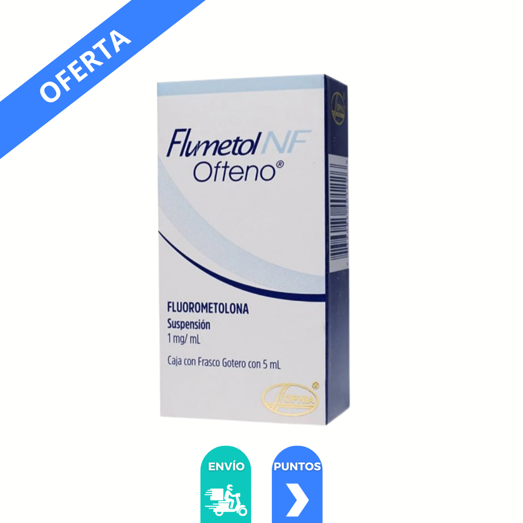 FLUMETOL NF OFTENO SUSP OFTALMICA 1 MG/ML FCO GOTERO C/5 ML FLUOROMETOLONA LAB SOPHIA