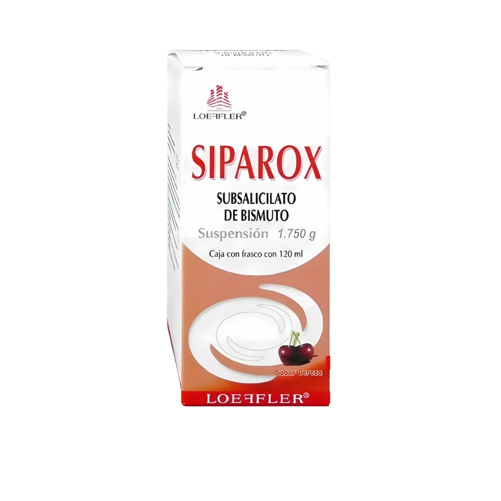 [4115] SUBSALICILATO DE BISMUTO 1.75 G/100 ML C/120 ML SABOR CEREZA SIPAROX LAB LOEFFLER