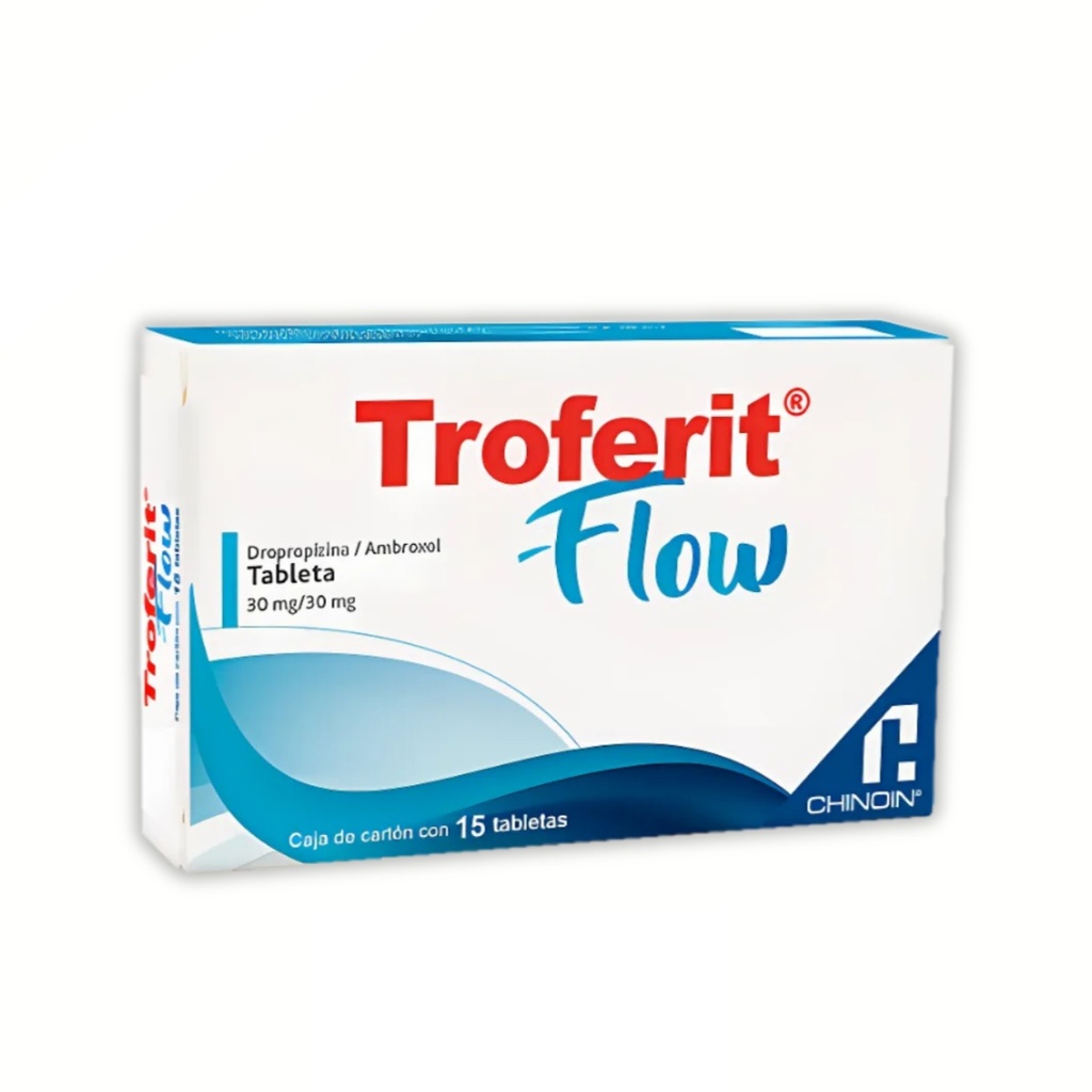 [4132] TROFERIT FLOW 30/30 MG C/15 TAB DROPROPIZINA AMBROXOL LAB CHINOIN