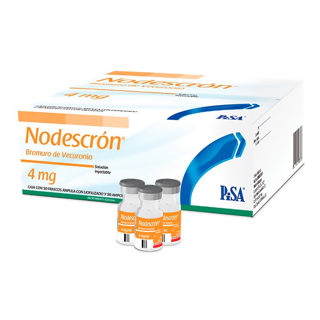 [151] BROMURO DE VECURONIO NODESCRON SOL INY 4MG/1ML LAB PISA