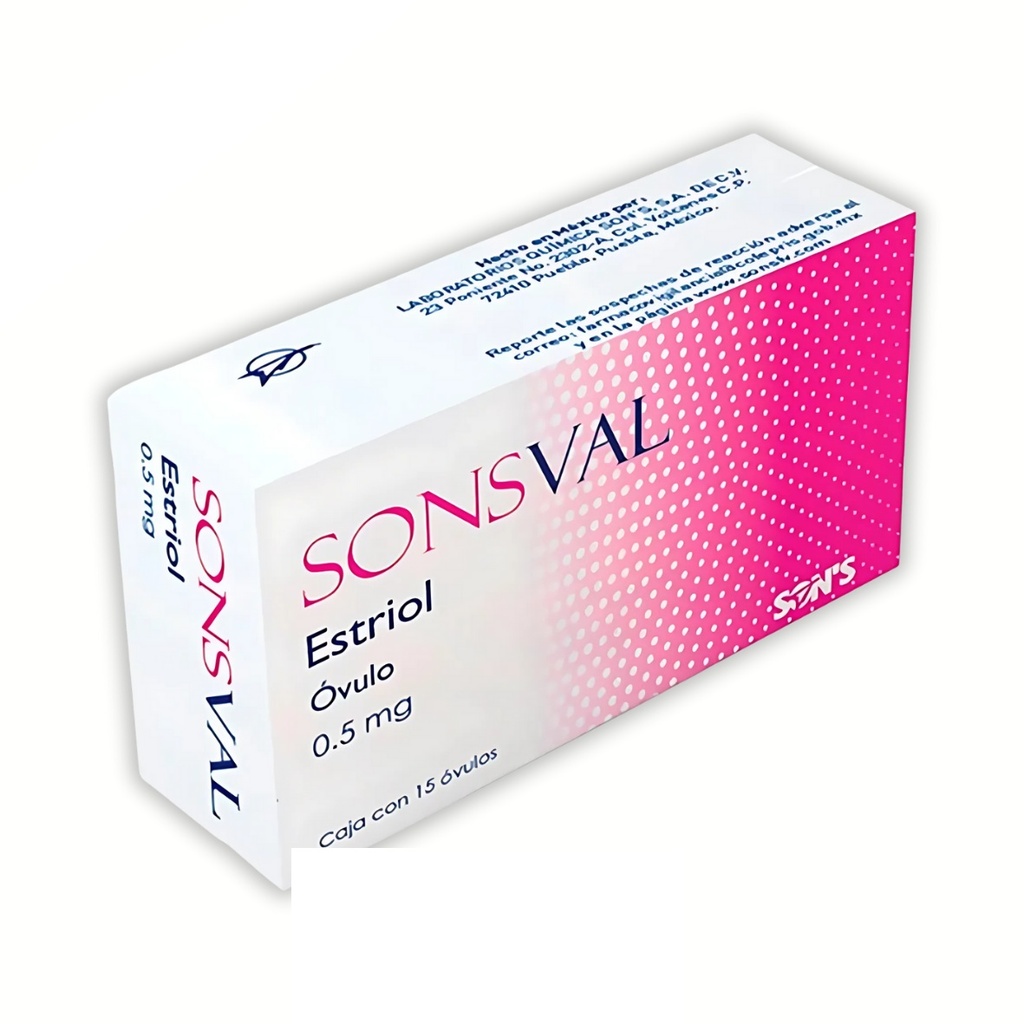 ESTRIOL 0.5 MG C/15 OVULOS SONSVAL LAB SONS