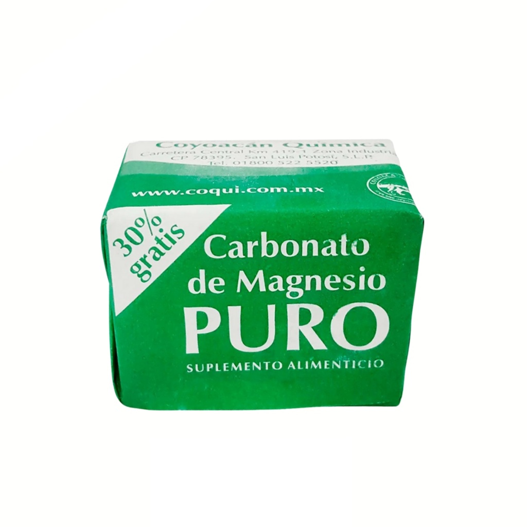 CARBONATO DE MAGNESIO PURO 7 G SUPLEMENTO ALIMENTICIO LAB COYOACAN QUIMICA