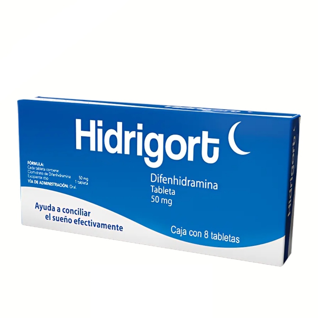 DIFENHIDRAMINA 50 MG C/8 TAB HIDRIGORT LAB DEGORTS