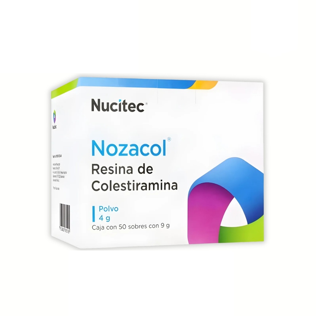 RESINA DE COLESTIRAMINA POLVO 4 G C/50 SOBRES 9 G NOZACOL LAB NUCITEC