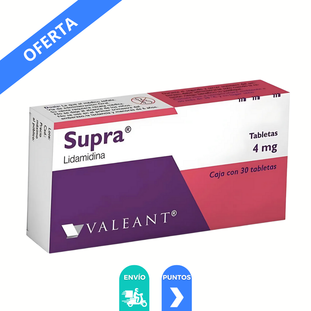 SUPRA 4 MG C/30 TAB LIDAMIDINA LAB VALEANT