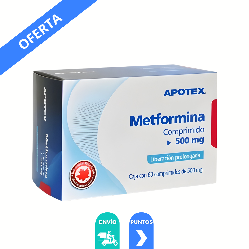 [4186] METFORMINA 500 MG C/60 COMPRIMIDOS LP LAB APOTEX
