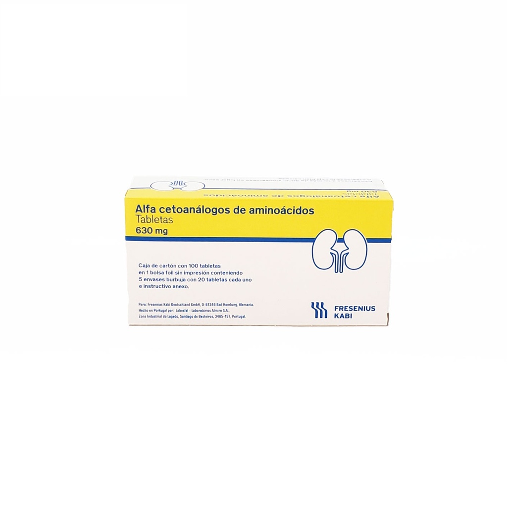 KETOSTERIL 630 MG C/100 TAB ALFA CETOANALOGOS DE AMINOACIDOS  LAB FRESENIUS