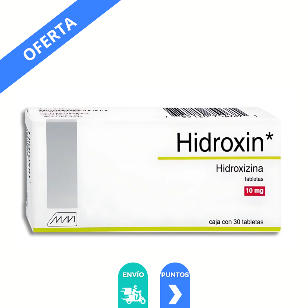 [4240] HIDROXIZINA 10 MG C/30 TAB HIDROXIN LAB MAVI