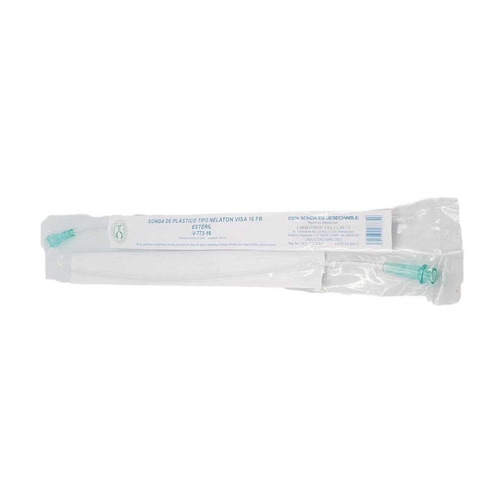 [4373] SONDA NELATON #16 FR TRANSPARENTE VISA V-773-16