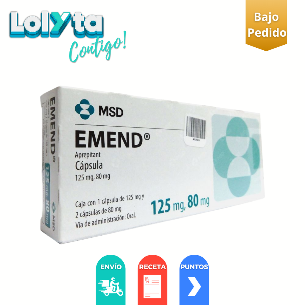 EMEND 125/80 MG C/3 CAP APREPITANT LAB MSD