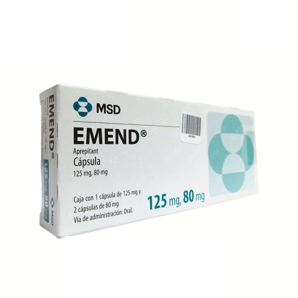 EMEND 125/80 MG C/3 CAP APREPITANT LAB MSD