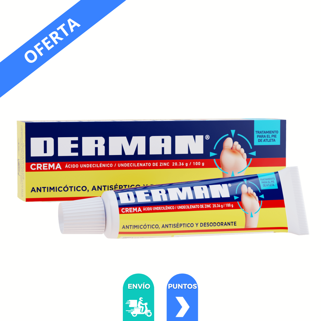 DERMAN CREMA 20.36 G/100 G TUBO C/25 G ACIDO UNDECILENICO LAB KSK