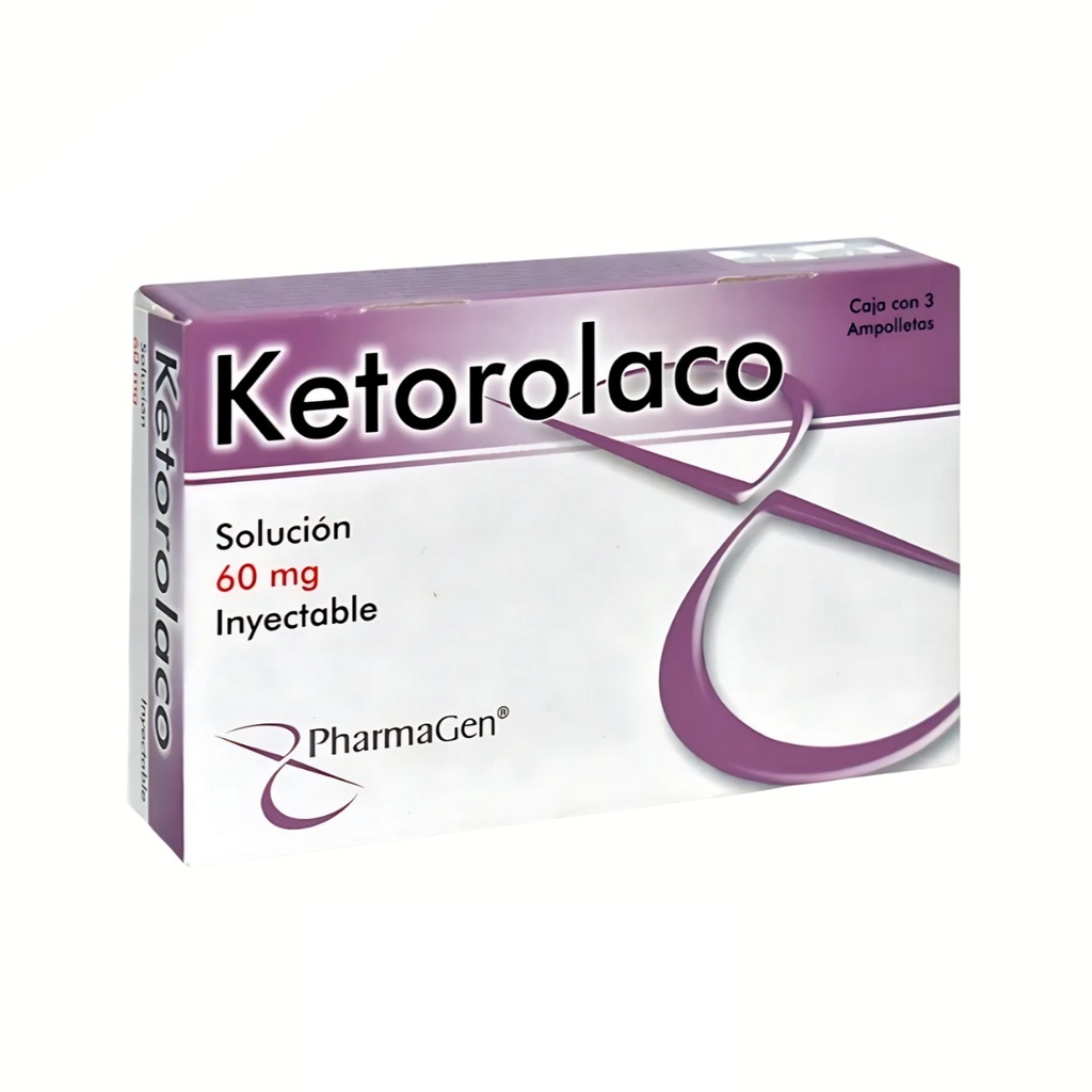 KETOROLACO SOL INY 60 MG/2 ML C/3 AMP LAB PHARMAGEN