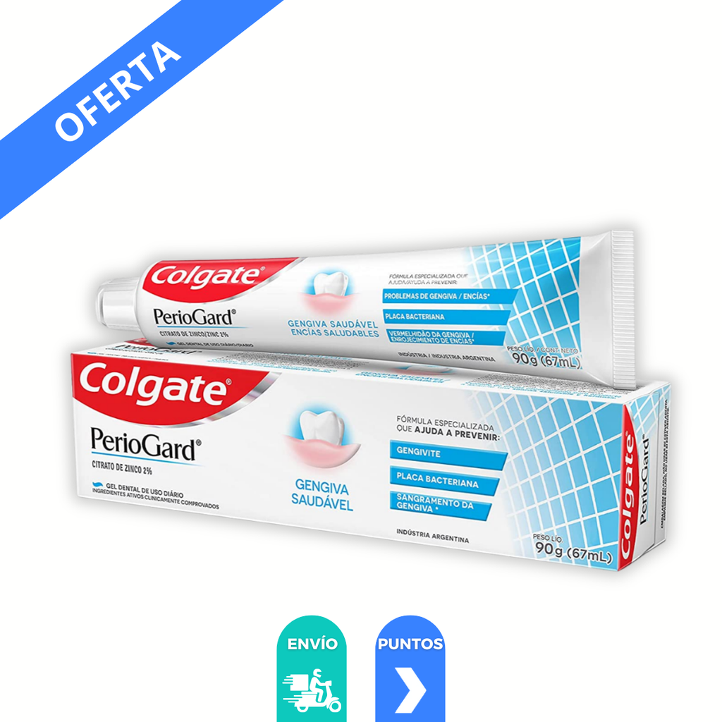 GEL DENTAL USO DIARIO 90 G (67 ML) CITRATO DE ZINC 2% PERIOGARD COLGATE