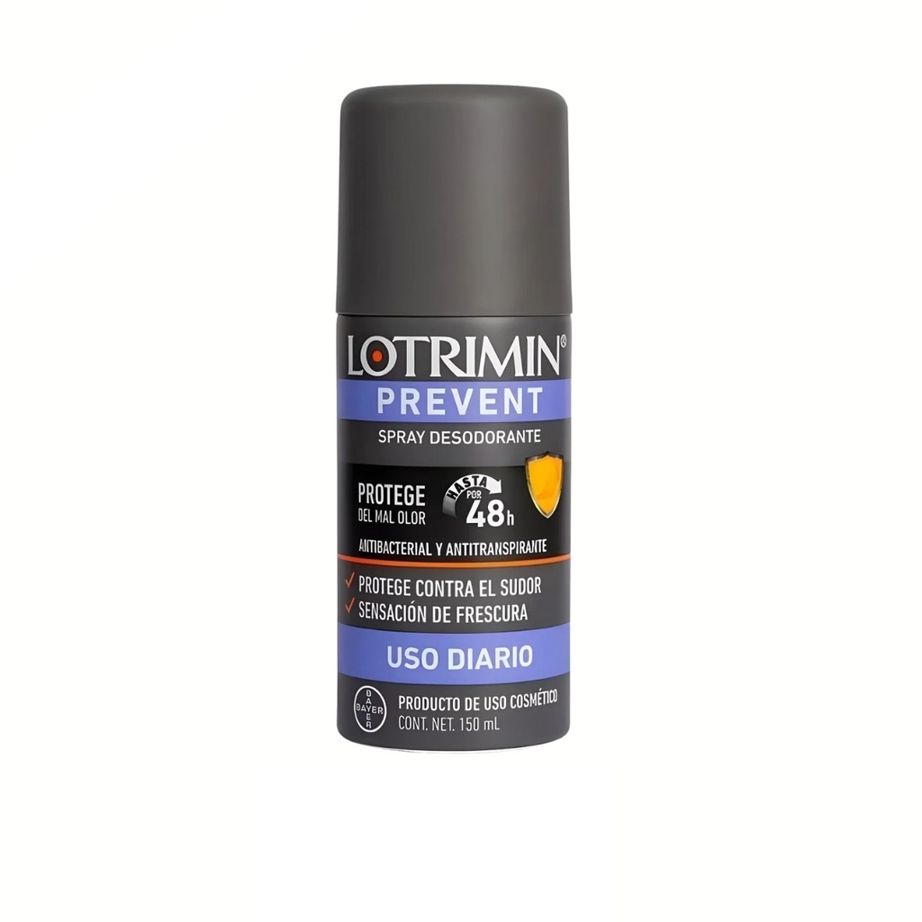 LOTRIMIN PREVENT SPRAY DESODORANTE PARA PIES C/150 ML LAB BAYER