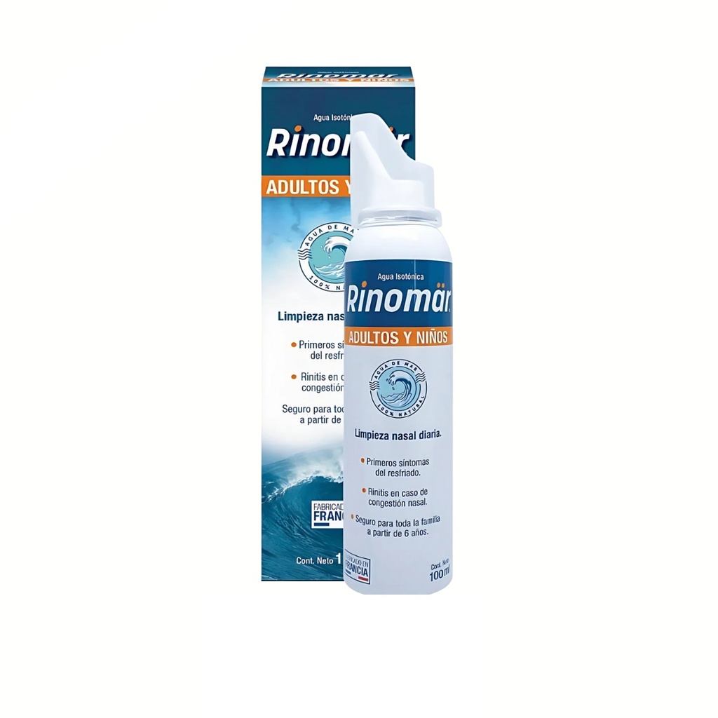 AGUA DE MAR ISOTONICA SOL HUMECTANTE NASAL USO DIARIO C/100 ML RINOMAR ADULTOS Y NIÑOS LAB DACLAF