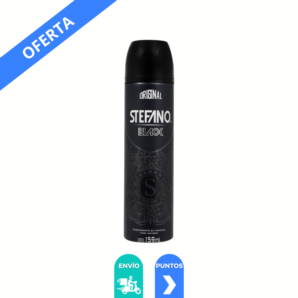 [4291] ANTITRANSPIRANTE EN AEROSOL STEFANO BLACK ORIGINAL 159 ML COLGATE