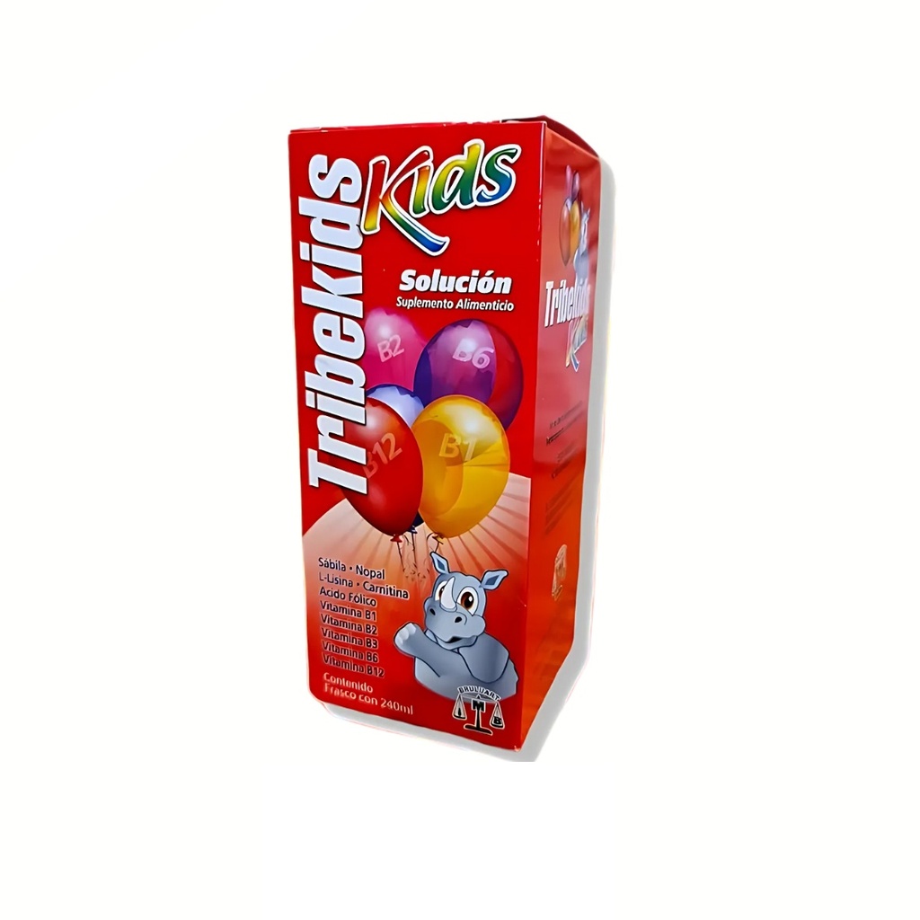 COMPLEJO B SABILA NOPAL L-LISINA CARNITINA SOL ORAL C/240 ML TRIBEKIDS LAB BRULUART