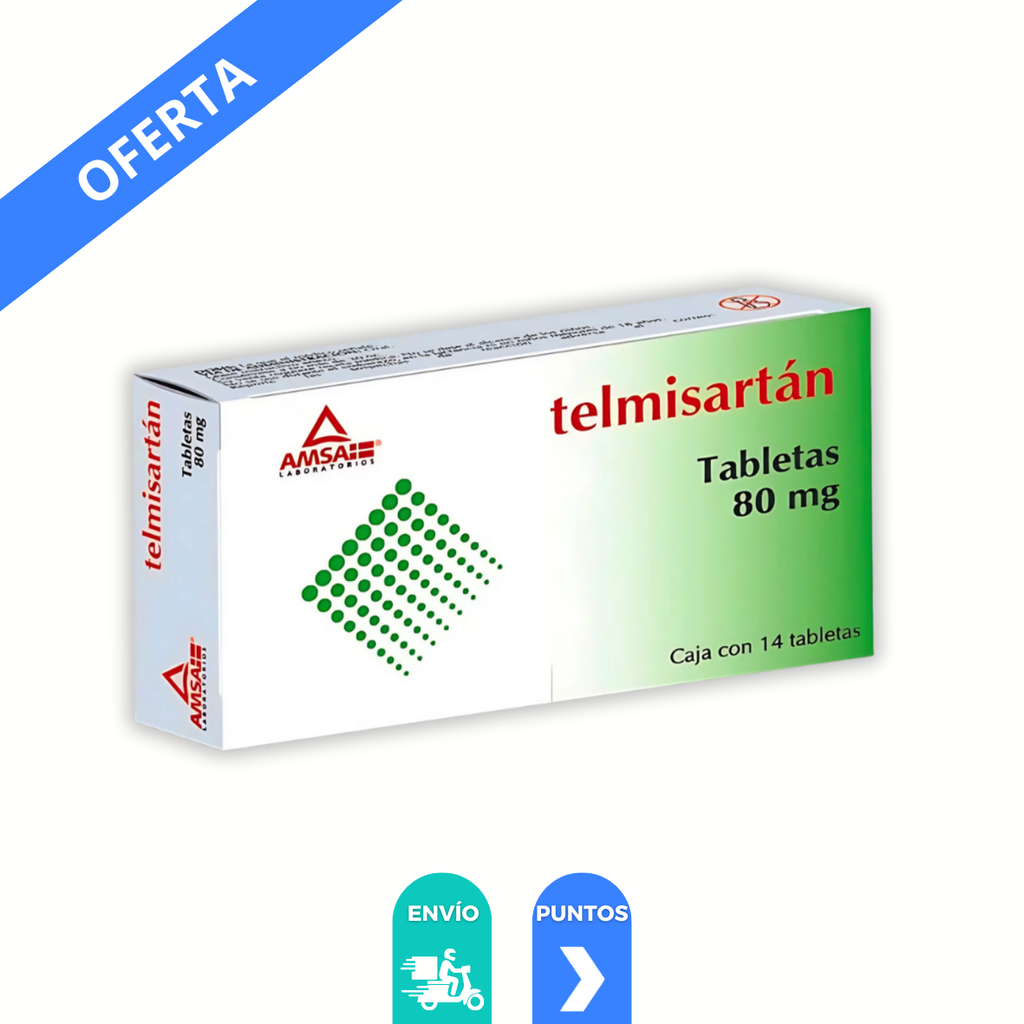 TELMISARTAN 80 MG C/14 TAB LAB AMSA