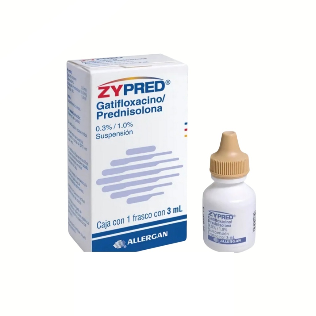 [4404] ZYPRED SUSP OFTALMICA 0.3/1% FCO C/3 ML GATIFLOXACINO PREDNISOLONA LAB ALLERGAN