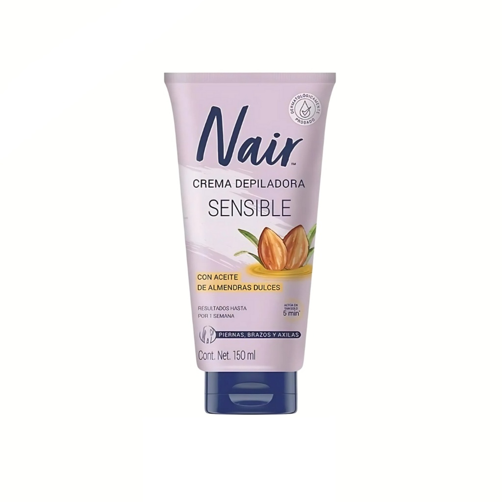 CREMA DEPILADORA SENSIBLE 150 ML CON ACEITE DE ALMENDRAS DULCES NAIR LAB CHURCH&DWIGHT
