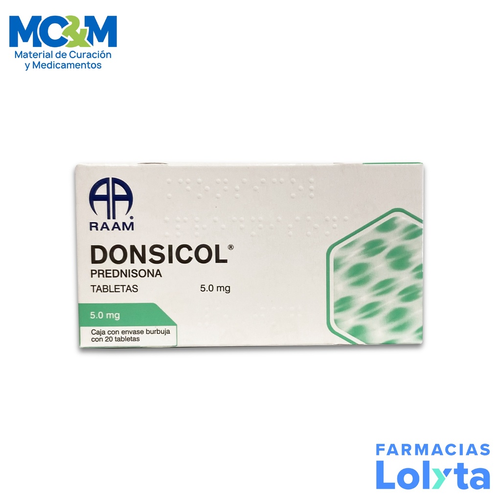 PREDNISONA 5 MG C/20 TAB  DONSICOL LAB RAAM