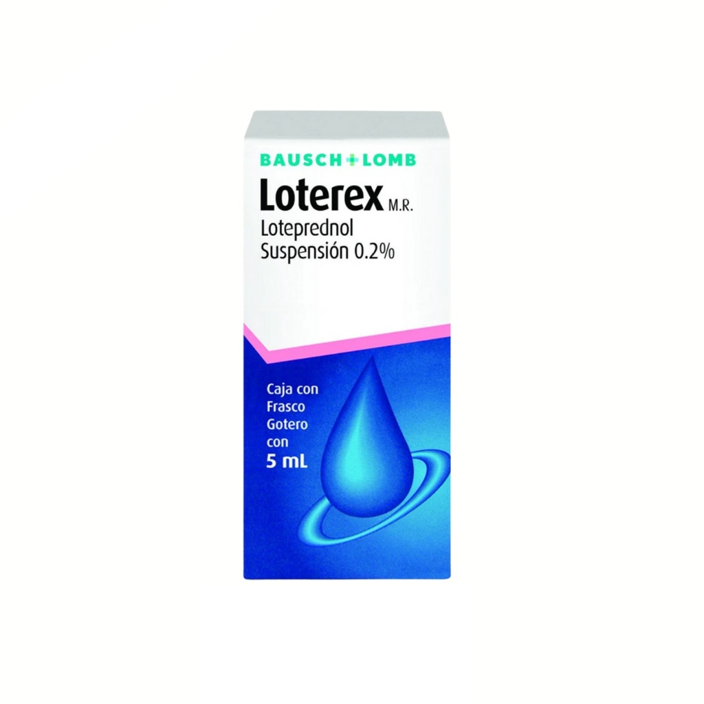 LOTEREX SUSP OFTALMICA 0.2% FCO GOTERO C/5 ML LOTEPREDNOL LAB BAUSCH&LOMB
