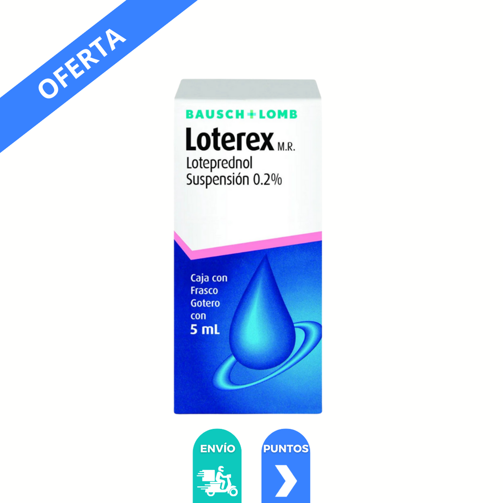 LOTEREX SUSP OFTALMICA 0.2% FCO GOTERO C/5 ML LOTEPREDNOL LAB BAUSCH&LOMB