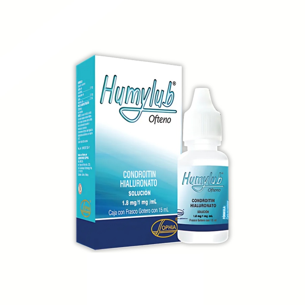 HUMYLUB OFTENO SOL OFTALMICA 1.8/1 MG/ML FCO GOTERO C/15 ML CONDROITINA HIALURONATO LAB SOPHIA