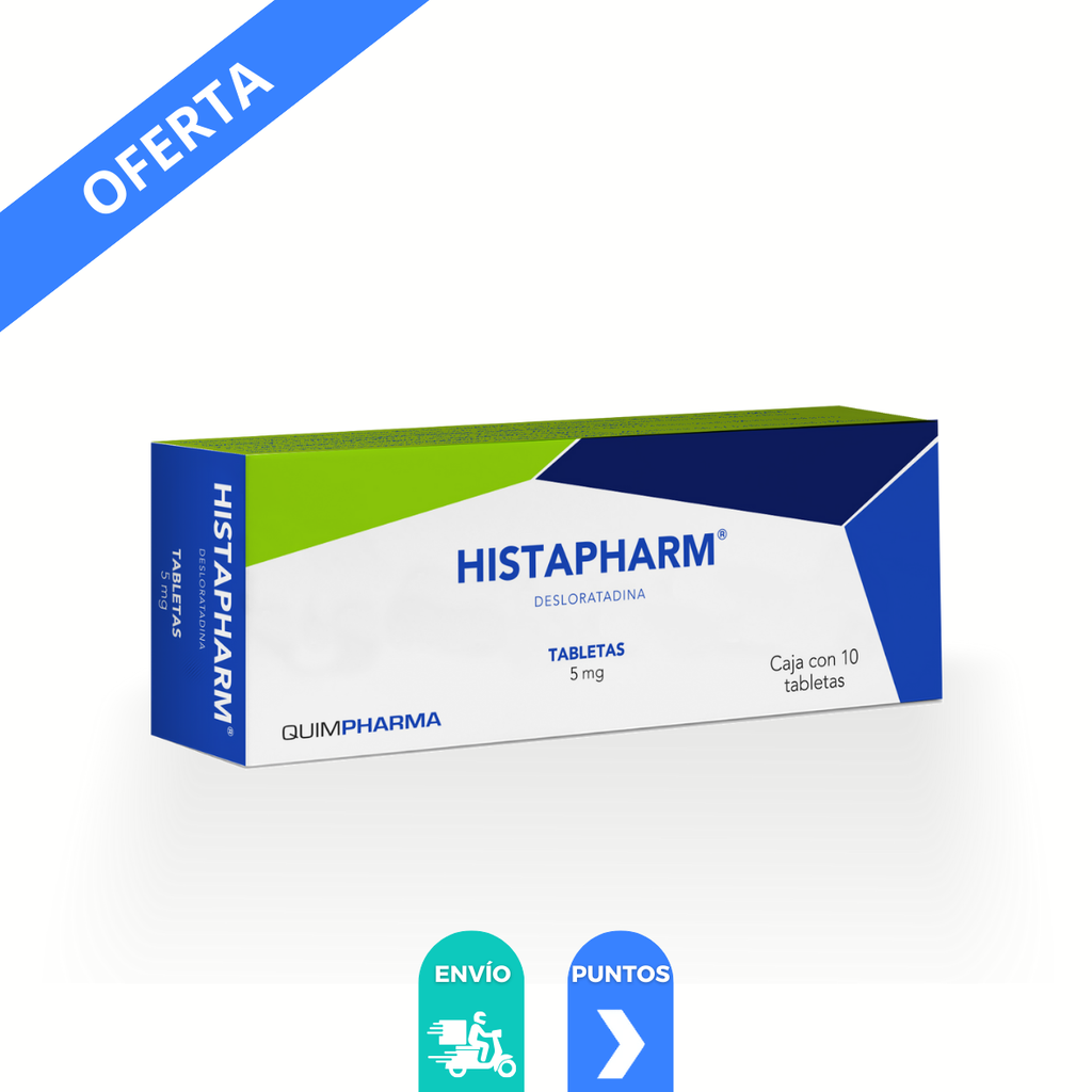 DESLORATADINA 5 MG C/10 TABLETAS HISTAPHARM LAB QUIMPHARMA