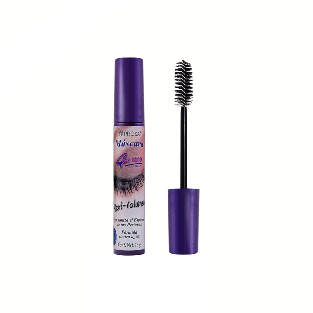 MASCARA DE PESTAÑAS 13 G MAXI-VOLUMEN COLOR NEGRO PROSA