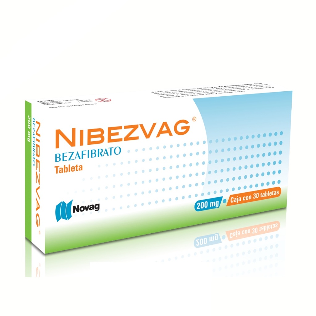 BEZAFIBRATO 200 MG C/30 NIBEZVAG TAB LAB NOVAG