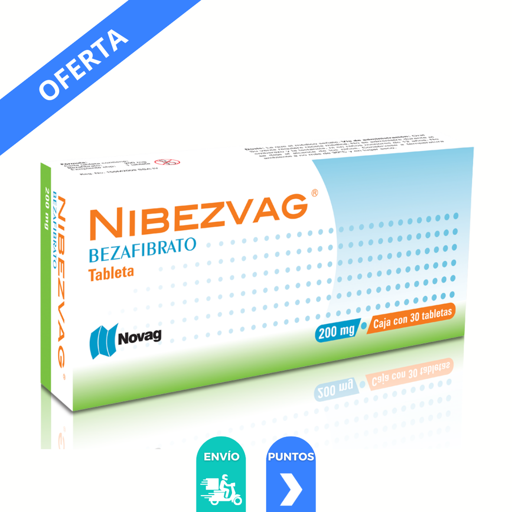 BEZAFIBRATO 200 MG C/30 NIBEZVAG TAB LAB NOVAG