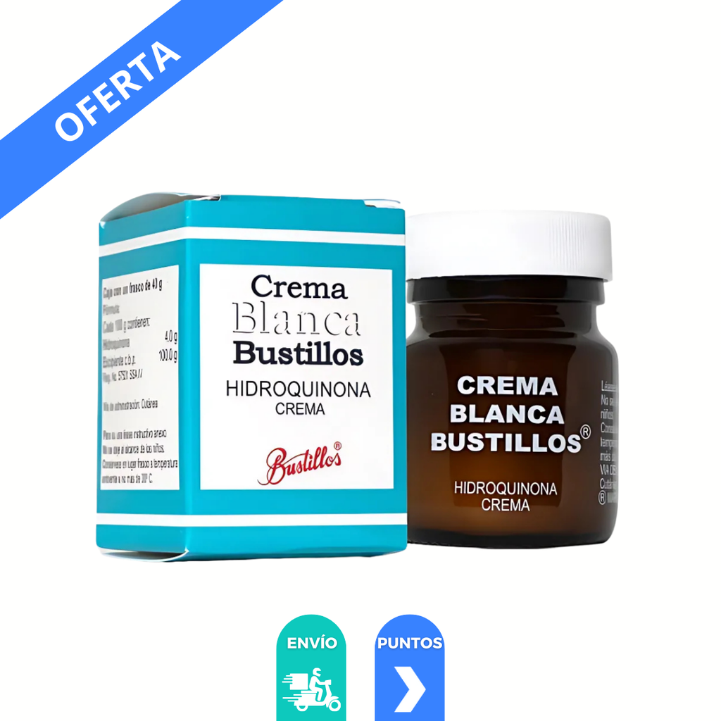 [4444] CREMA BLANCA 4/100 G FCO C/40 G HIDROQUINONA LAB BUSTILLOS