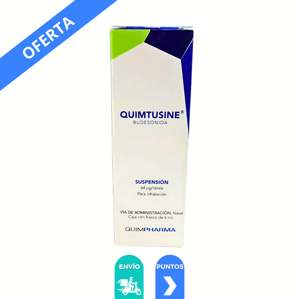 BUDESONIDA SUSP P/INHALACION 64 MCG/DOSIS FCO C/6 ML QUIMTUSINE LAB QUIMPHARMA