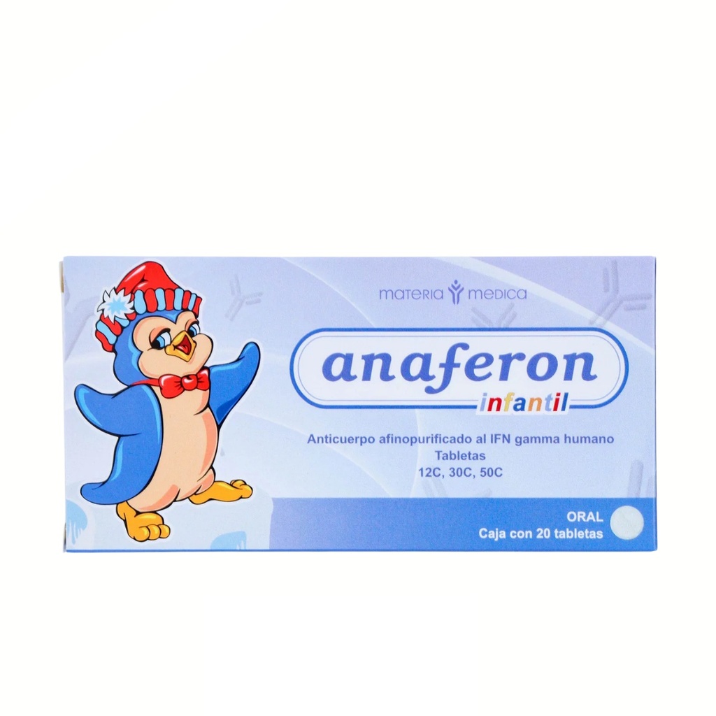 ANAFERON INFANTIL 12/30/50 C C/20 TAB ANTICUERPO AFINOPURIFICADO AL IFN GAMMA HUMANO LAB MEGALABS