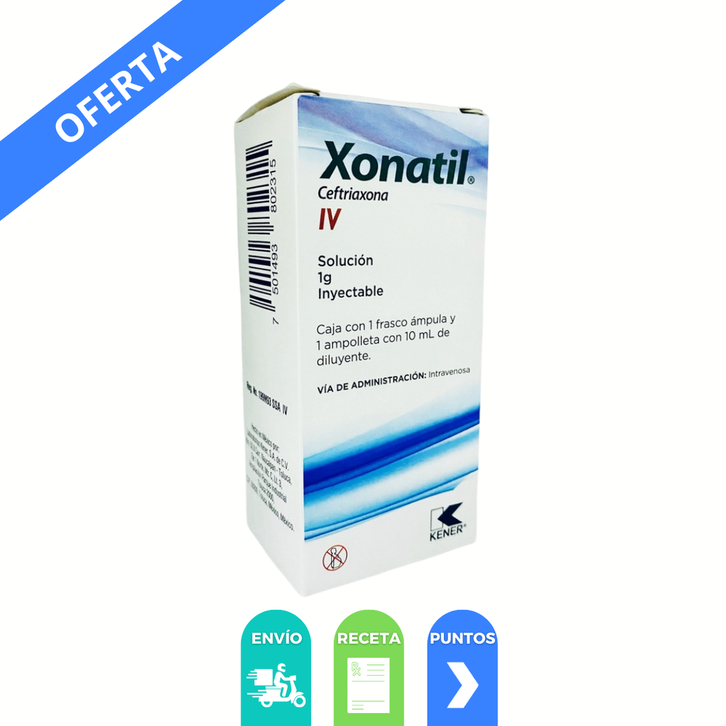CEFTRIAXONA SOL INY 1 G IM XONATIL LAB KENER