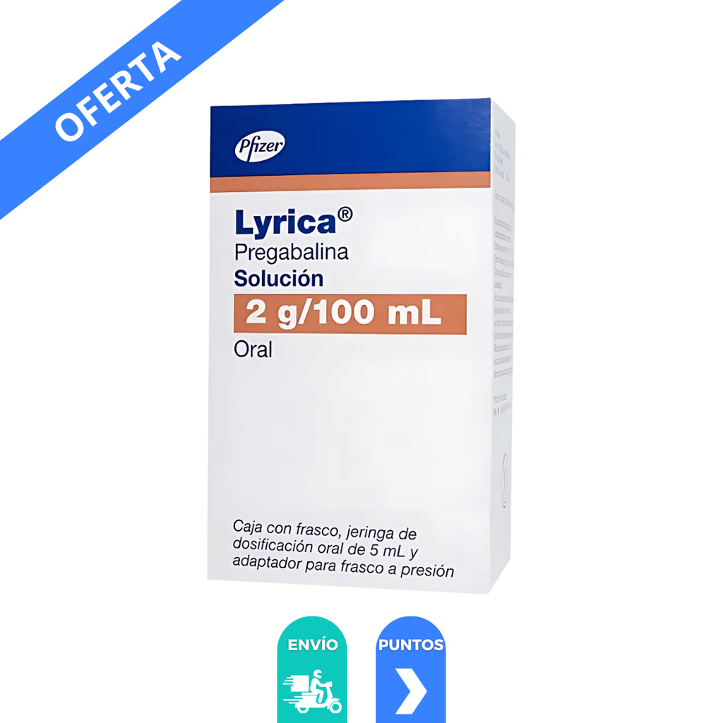 LYRICA SOL ORAL 2 G/100 ML PREGABALINA LAB PFIZER