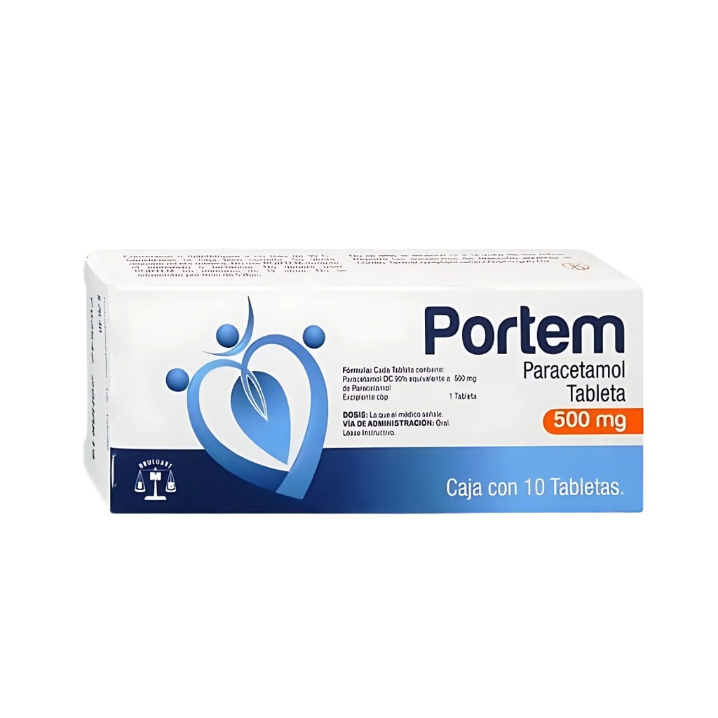 [4120] PARACETAMOL 500 MG C/10 TAB PORTEM LAB BRULUART