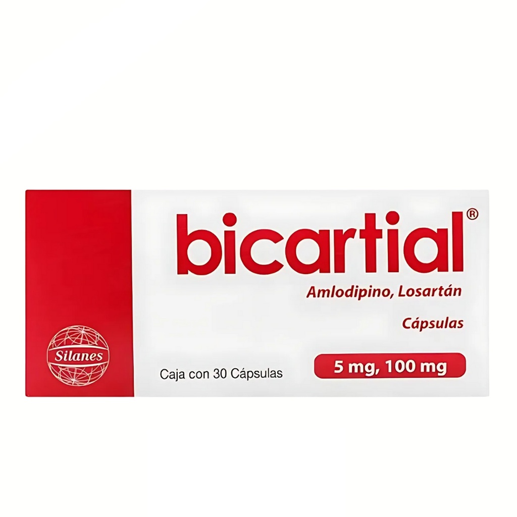 [4524] BICARTIAL 5/100 MG C/30 CAP AMLODIPINO LOSARTAN LAB SILANES