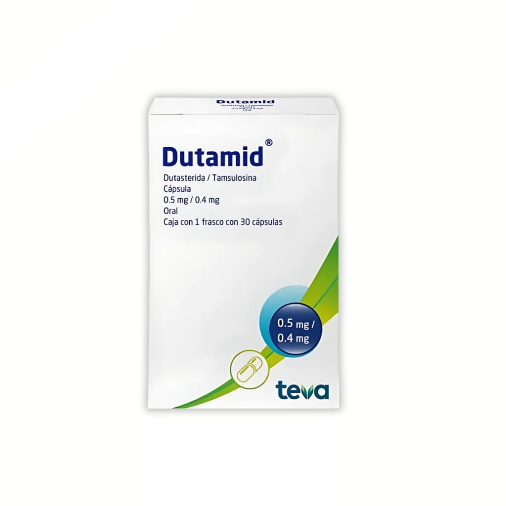 DUTAMID 0.5/0.4 MG C/30 CAP DUTASTERIDA TAMSULOSINA LAB TEVA