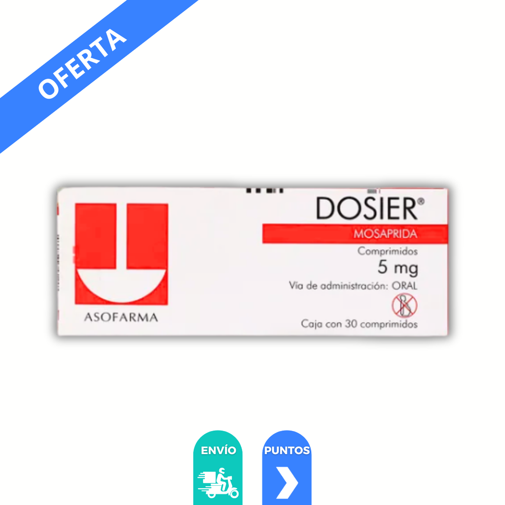 DOSIER 5 MG C/30 TAB MOSAPRIDA LAB ASOFARMA