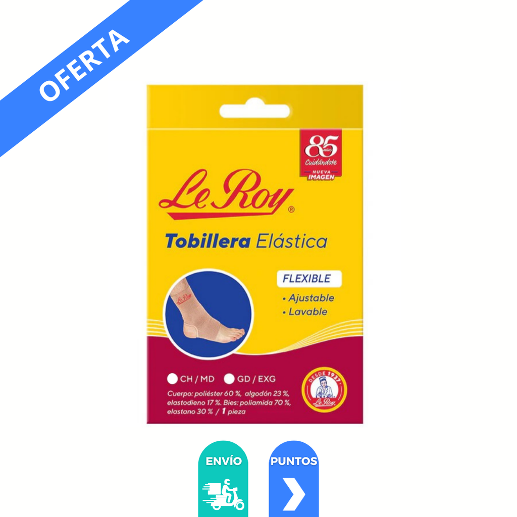 TOBILLERA ELASTICA TALLA GDE/EXG LEROY